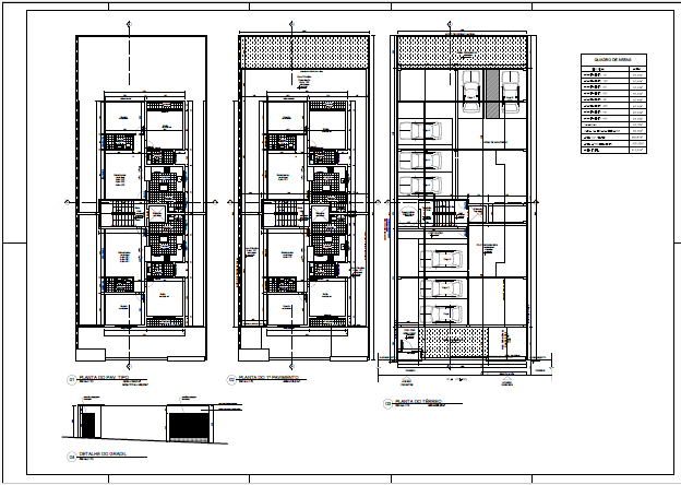 Prancha principal do projeto arquitetônico