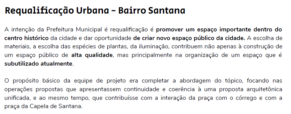 Estudo complementar do parque urbano na área do Cruzeiro